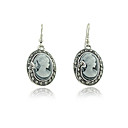 Antique Silver-plated Portrait Earring