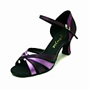 cetim colorido superior sapatos de dança de salão latina prática sapatos para mulheres