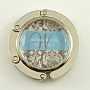 Personalized Stainless Steel Purse Valet With Acrylic Diamond – Regal Refinement