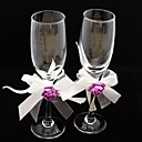 Rose Garden Wedding Toasting Glasses