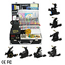 7 Guns Tattoo Kit with  LCD Power and 55 Color Ink + Free 60ml Black Ink