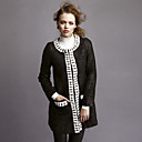 TS Elegance Rivets Detail Wool Coat