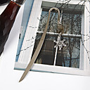 Snowflake Pendant Silver Finish Bookmark Favor