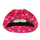 5 Pcs Glitter Pink Temporaty Lip Tattoo Sticker