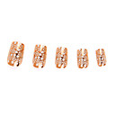24x Nail Art Acrylic Nails Plating Metal False Tips
