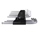 9 Piece CR-V Hex Key Wrench Set in British System Long Arm