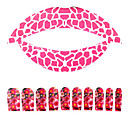 5 Pcs Lip Tattoo and 10 Pcs Nail Stickers