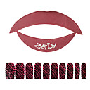5 Pcs Lip Tattoo and 10 Pcs Nail Stickers