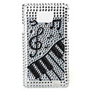 Stylish Piano Pattern Protective Hard Case with Crystal for Samsung i9100