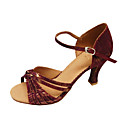 customizar sapatos dança sapatos de tecido superior latin para as mulheres
