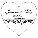 Personalized Heart Favor Stickers - Joy (pack of 90)