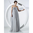 Sheath/Column Strapless Floor-length Tulle Evening Dress