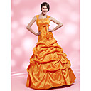 Trumpet/Mermaid Straps Floor-length Taffeta Evening Dress