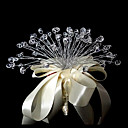 elegante forma libre de la boda nupcial ramo de flores de cristal