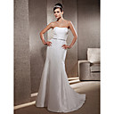 Elegant Trumpet/Mermaid Sweetheart Sweep/ Brush Train Taffeta Wedding Dress