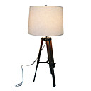 Table Light with 1 Light in Collapsoble Wood Lamp Pole
