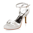 Satin Upper Stiletto Heel Sandals Wedding Bridal Shoes(More Colors)