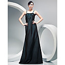 A-line Spaghetti Strap Floor-length Taffeta Evening Dress