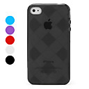 Protective Check TPU Case for iPhone 4 and 4S