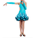 spandex ciel bleu avec des enfants volants / robes paillettes latin spectacle de danse