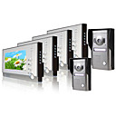 quatro de 7 polegadas de monitor de vídeo de cor sistema de telefone da porta (2 liga câmera tampa à prova de intempéries)