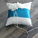  Rhinestone Bloom Ring Pillow With Azure Sash