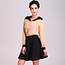 ts zweifarbige Taste gedrückt Shirt Bluse