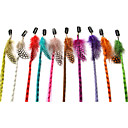 60 Pcs Mixed Color Clip in Grizzly Feather Hair Extensions