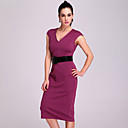 TS V-neck Sleeveless Sheath Dress (Belt excluded/More Colors)