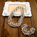 collana di perle treccia set