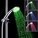 Contemporary A Grade ABS Chrome Finish Color Changing LED Hanldheld Shower head