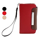 Protective Wallet Style Leather Case with Strap for iPhone 4 and 4S (Assorted Colors)