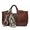 dames à la mode des croco pu sac avec un foulard