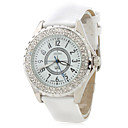 modieuze pu vrouwen analoge quartz horloge 2430 (wit)