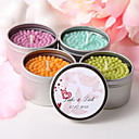 Personalized Round Tin Candle Favor - Flower And Bird (More Colors)
