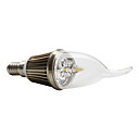 e14 de 3 LED 3w 220v bombilla de luz blanca cálida (3000K, 270-300lm)