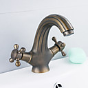 antike Messing Centerset Waschbecken Wasserhahn