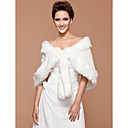 Faux Fur Wedding Bridal Shawl