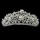 Alloy With Rhinestone And Pearl Dancing Butterfly Bridal Tiara