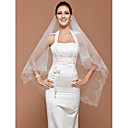 à un seul niveau voile de tulle de mariée doigt avec de la broderie (plus de couleurs disponibles)