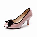 Patent Leather Stiletto Closed Toe Pumps With Bow (More Colors)