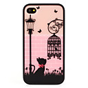 Защитный бампер и задняя крышка для iPhone 4 и 4S (черная кошка)