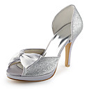 TINKA - Peep Toe Boda Tacón de Aguja Brillo Resplandeciente