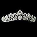 aleación con diamantes de imitación y la perla fantástica tiara nupcial