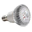 E14 3 * 1W LED 3-6000-6500k 270lm lámpara de luz blanca (85-265V)