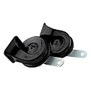 Snail Style Car Electric Horn Auto Parts, Black (12V/Pair)