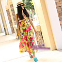 fleurs cravate lié robe balnéaire
