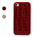 Stone Lines Pattern Lagging PU Leather Case for iPhone 4 and 4S (Assorted Colors)