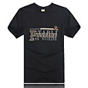 moda masculina carta de impressão t-shirt