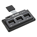 3-In-1 Cartridge Game Selector for Nintendo DS, Lite and 3DS (Black)